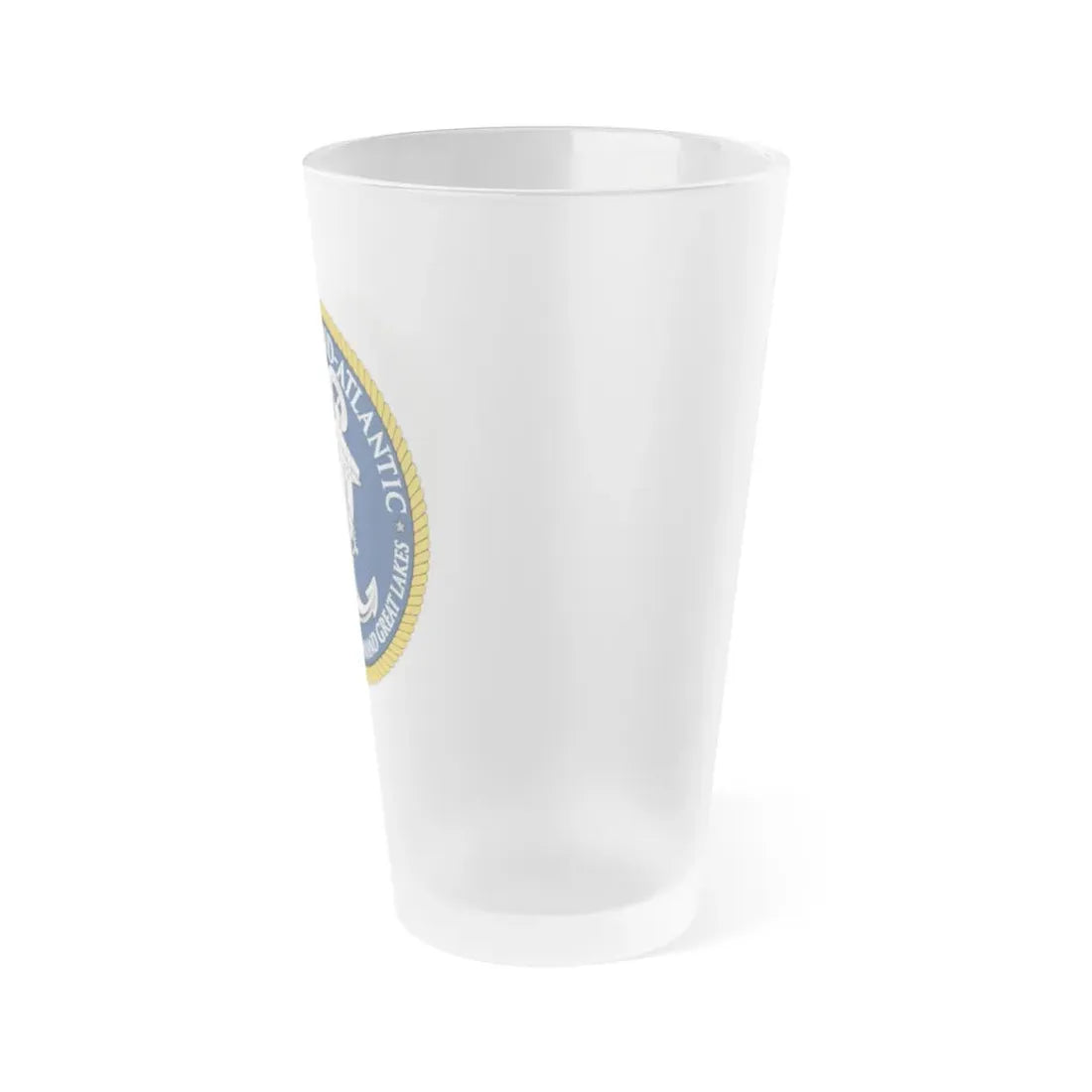 Reserve Component Comm Great Lakes Navy Reg Mid At (U.S. Navy) Frosted Pint Glass 16oz - Go Mug Yourself