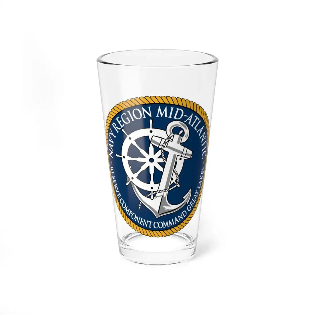 Reserve Component Comm Great Lakes Navy Reg Mid At (U.S. Navy) Pint Glass 16oz 16oz - Go Mug Yourself