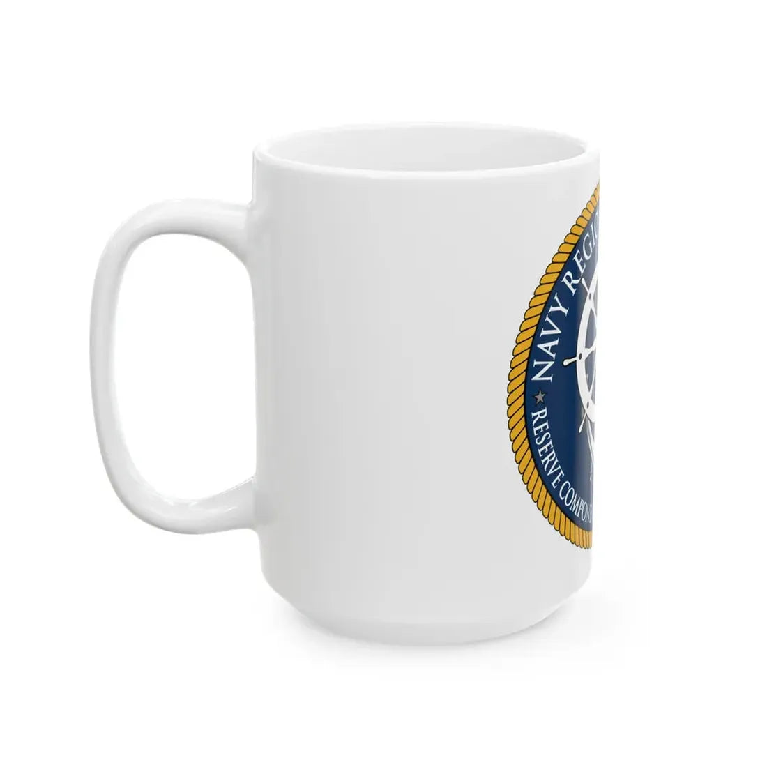 Reserve Component Comm Great Lakes Navy Reg Mid At (U.S. Navy) White Coffee Mug - Go Mug Yourself