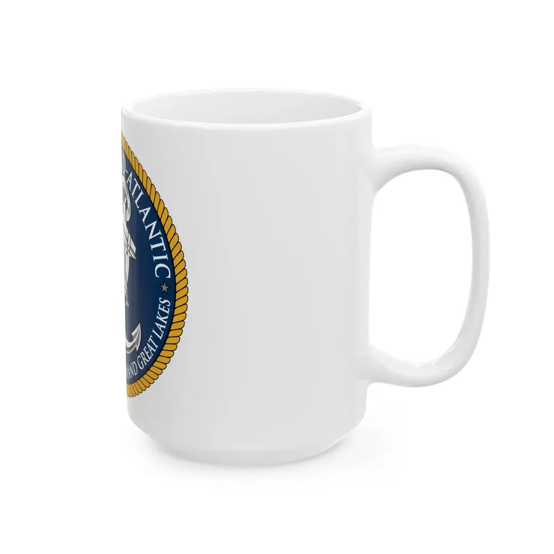 Reserve Component Comm Great Lakes Navy Reg Mid At (U.S. Navy) White Coffee Mug - Go Mug Yourself