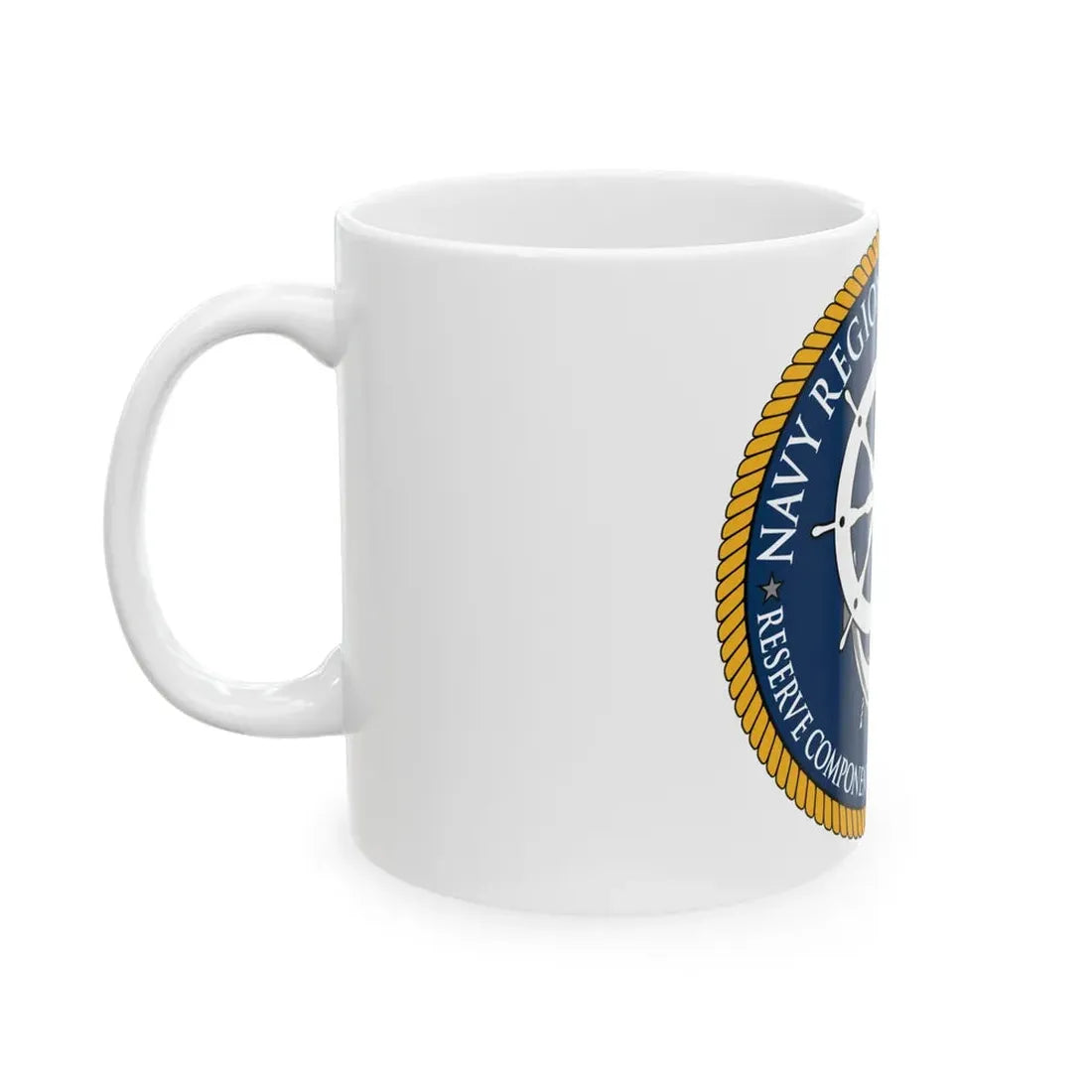 Reserve Component Comm Great Lakes Navy Reg Mid At (U.S. Navy) White Coffee Mug - Go Mug Yourself
