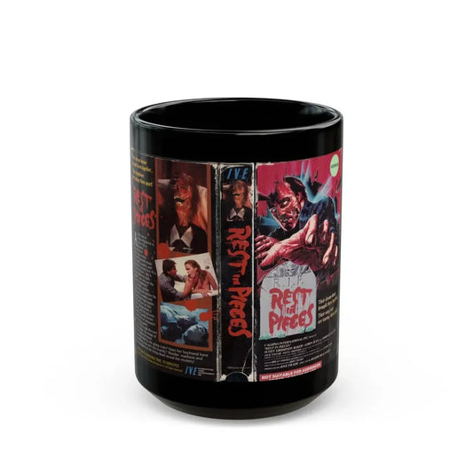 REST IN PIECES (VHS COVER) - Black Coffee Mug 15oz - Go Mug Yourself