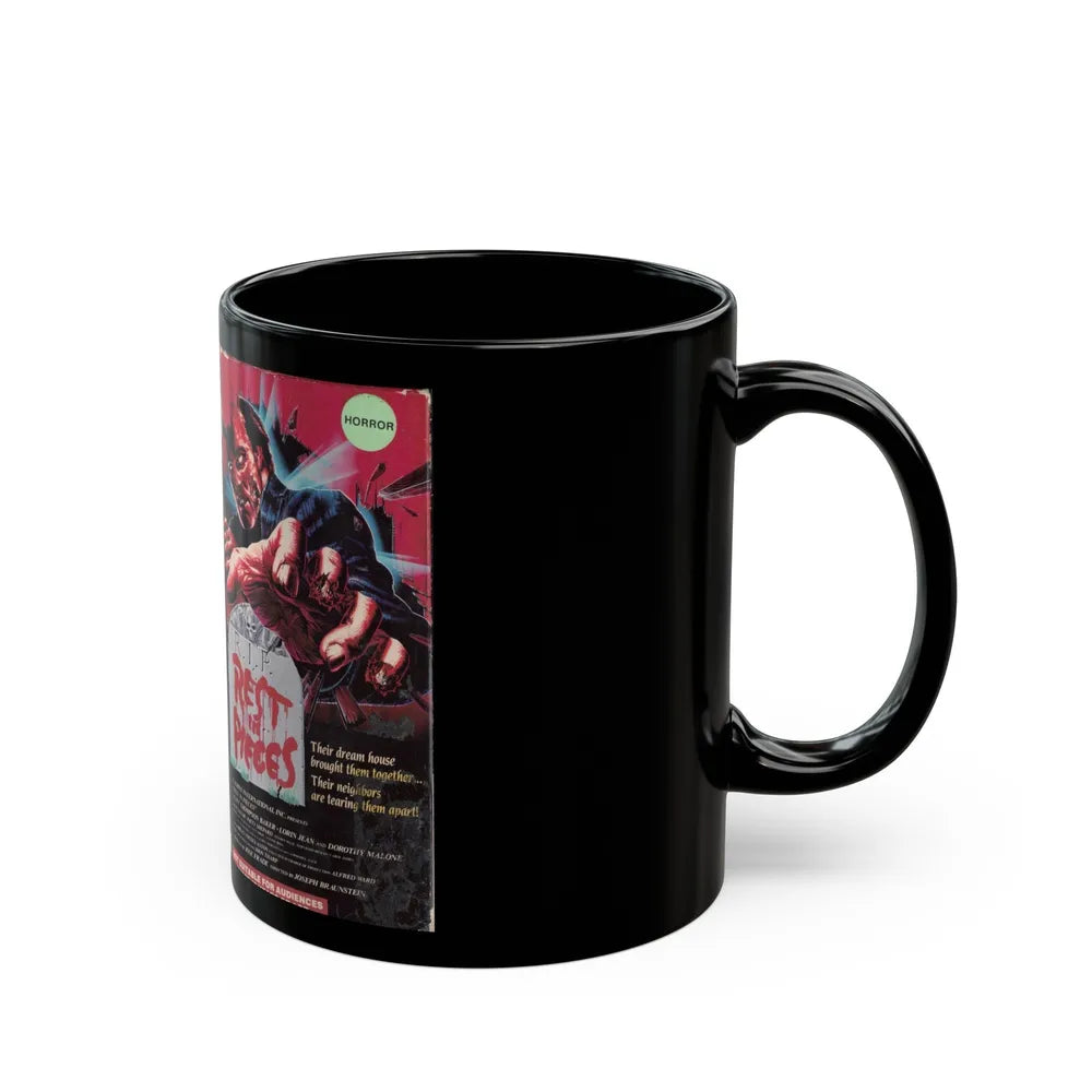 REST IN PIECES (VHS COVER) - Black Coffee Mug-Go Mug Yourself