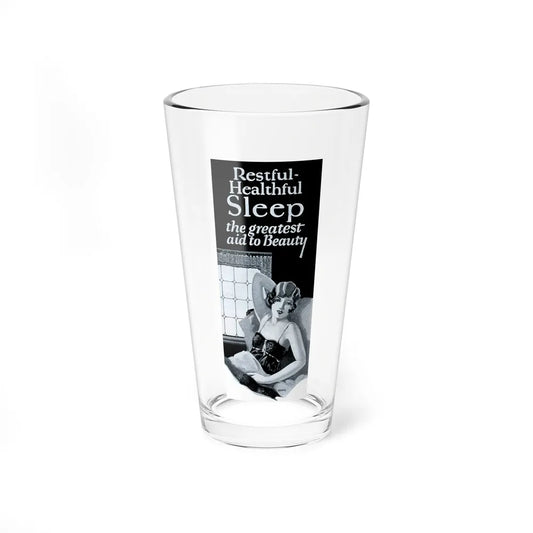 Restful Healthful Sleep, 1927 (Magazine Illustration) Pint Glass 16oz-16oz-Go Mug Yourself