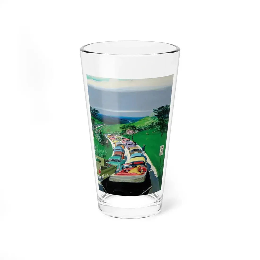 Resume Safe Speed, The Saturday Evening Post, May 30, 1959 (Magazine Illustration) Pint Glass 16oz 16oz - Go Mug Yourself
