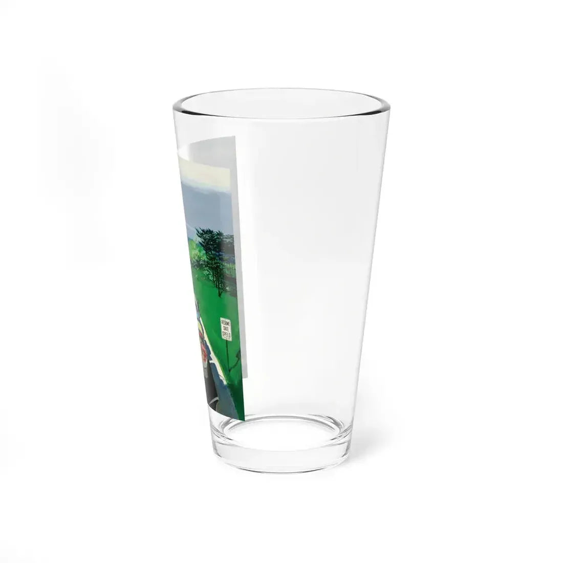 Resume Safe Speed, The Saturday Evening Post, May 30, 1959 (Magazine Illustration) Pint Glass 16oz - Go Mug Yourself