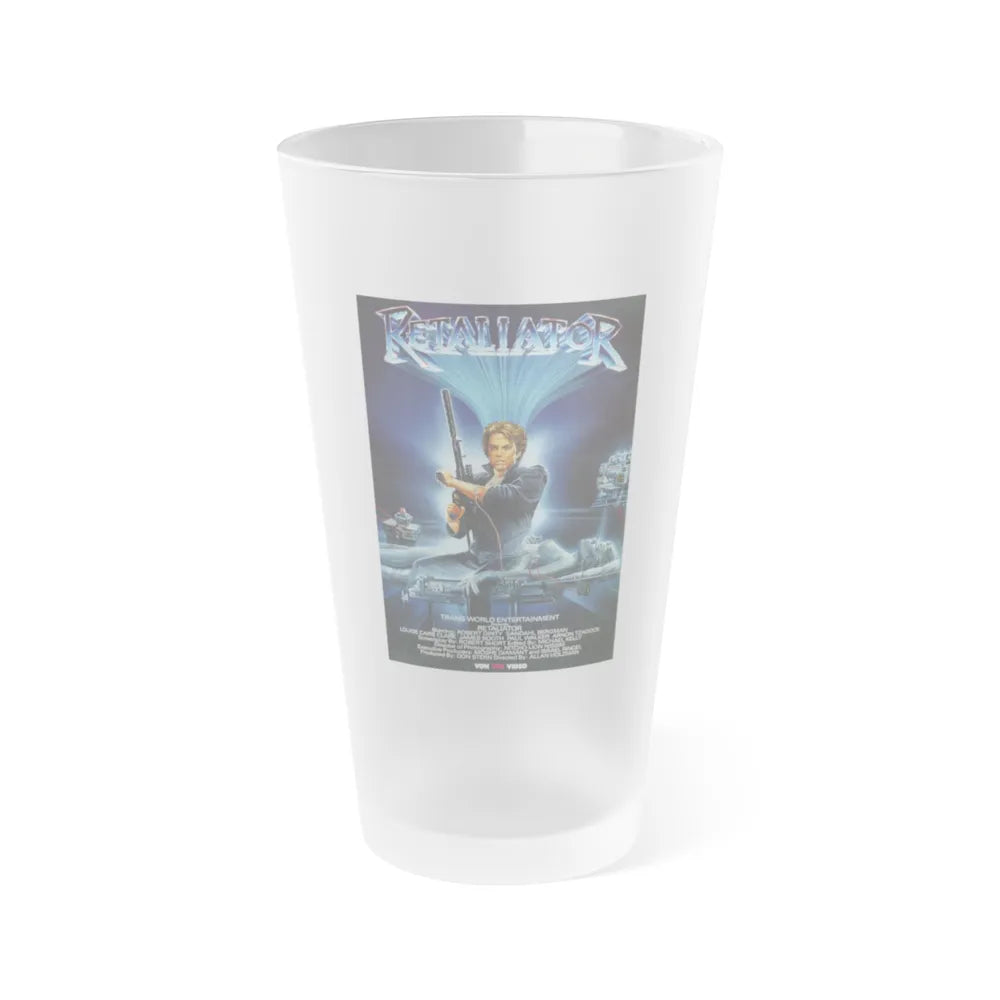 RETALIATOR (PROGRAMMED TO KILL) 1987 Movie Poster - Frosted Pint Glass 16oz-Go Mug Yourself