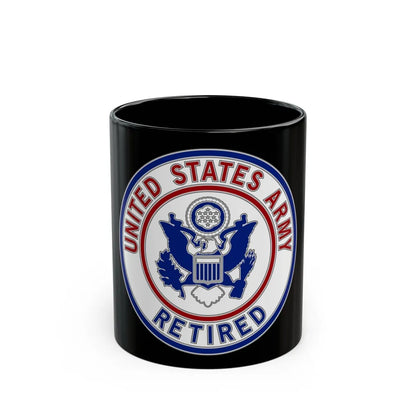 Retired Service Identification Badge 2 (U.S. Army) Black Coffee Mug-11oz-Go Mug Yourself