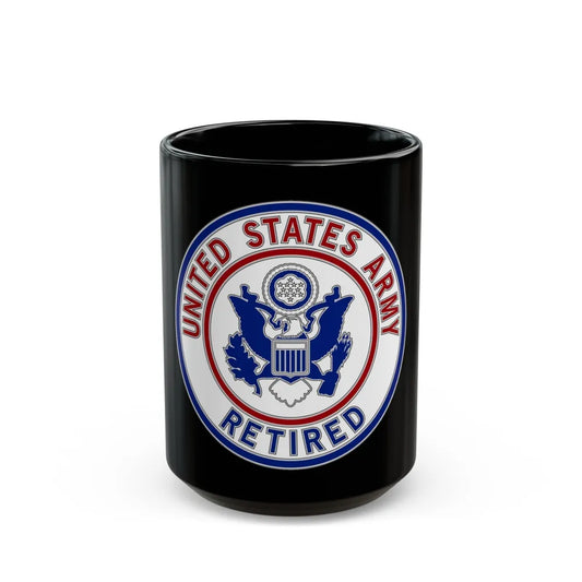 Retired Service Identification Badge 2 (U.S. Army) Black Coffee Mug-15oz-Go Mug Yourself