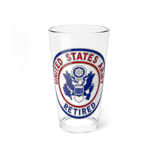 Retired Service Identification Badge 2 (U.S. Army) Pint Glass 16oz-16oz-Go Mug Yourself