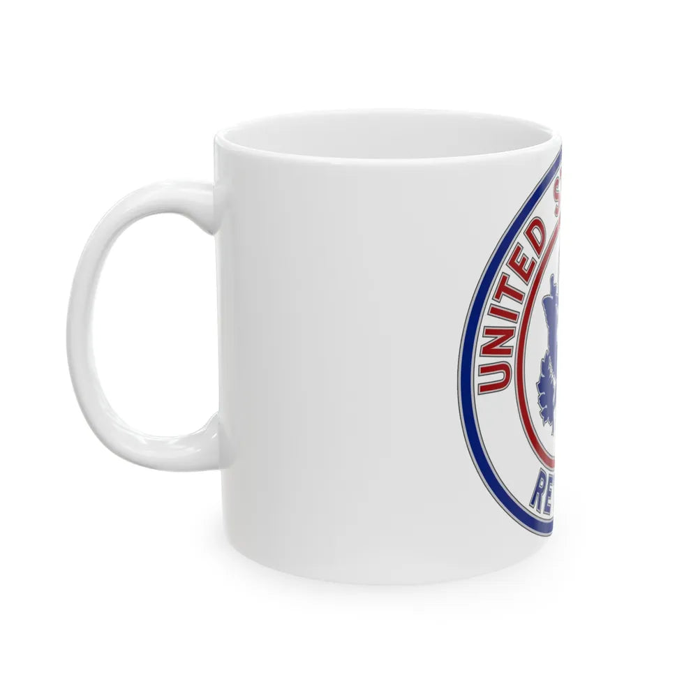 Retired Service Identification Badge 2 (U.S. Army) White Coffee Mug-Go Mug Yourself