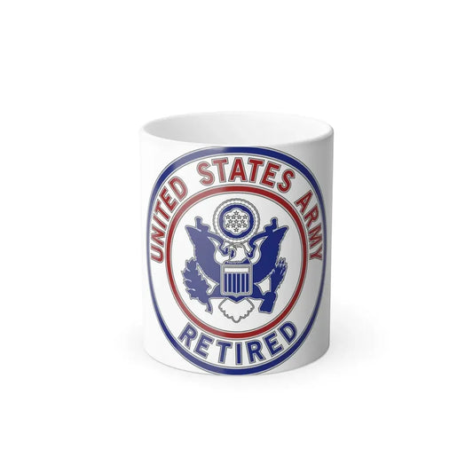 Retired Service Identification Badge 2 (U.S. Army) Color Changing Coffee Mug 11oz - Go Mug Yourself