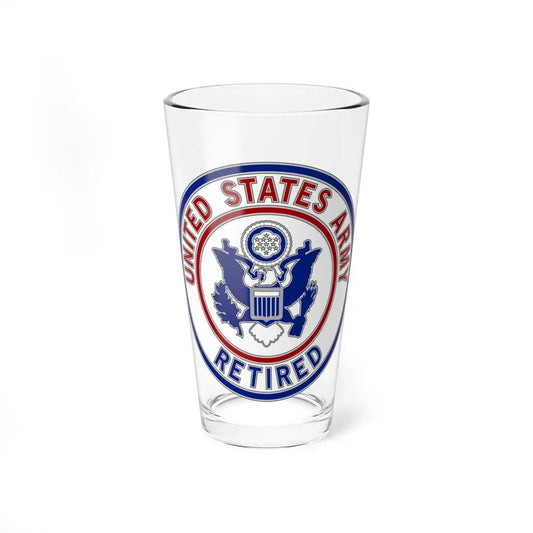 Retired Service Identification Badge 2 (U.S. Army) Pint Glass 16oz 16oz - Go Mug Yourself
