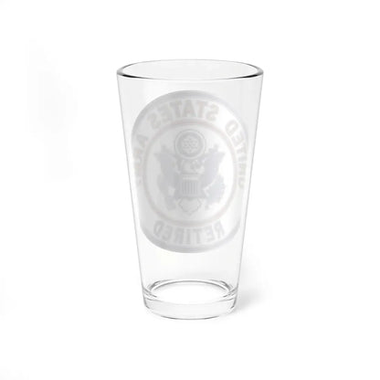 Retired Service Identification Badge 2 (U.S. Army) Pint Glass 16oz - Go Mug Yourself
