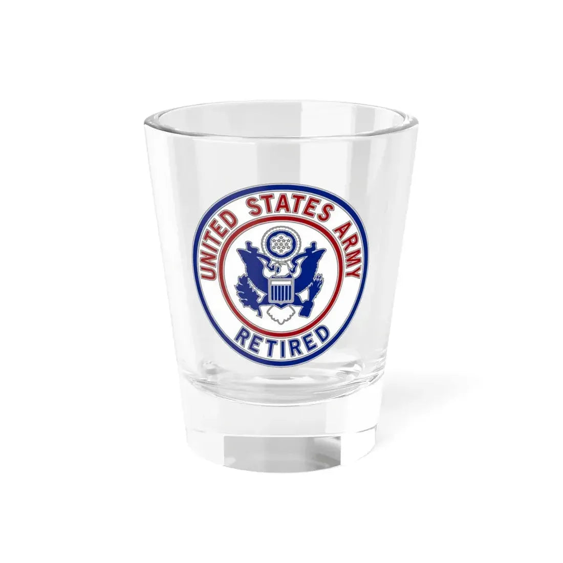 Retired Service Identification Badge 2 (U.S. Army) Shot Glass 1.5oz 1.5oz - Go Mug Yourself
