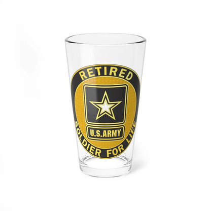 Retired Service Identification Badge (U.S. Army) Pint Glass 16oz-16oz-Go Mug Yourself