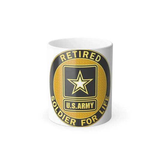 Retired Service Identification Badge (U.S. Army) Color Changing Coffee Mug 11oz - Go Mug Yourself
