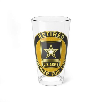 Retired Service Identification Badge (U.S. Army) Pint Glass 16oz 16oz - Go Mug Yourself