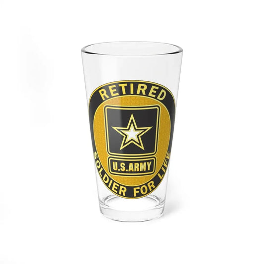 Retired Service Identification Badge (U.S. Army) Pint Glass 16oz 16oz - Go Mug Yourself