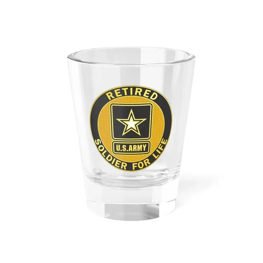 Retired Service Identification Badge (U.S. Army) Shot Glass 1.5oz 1.5oz - Go Mug Yourself
