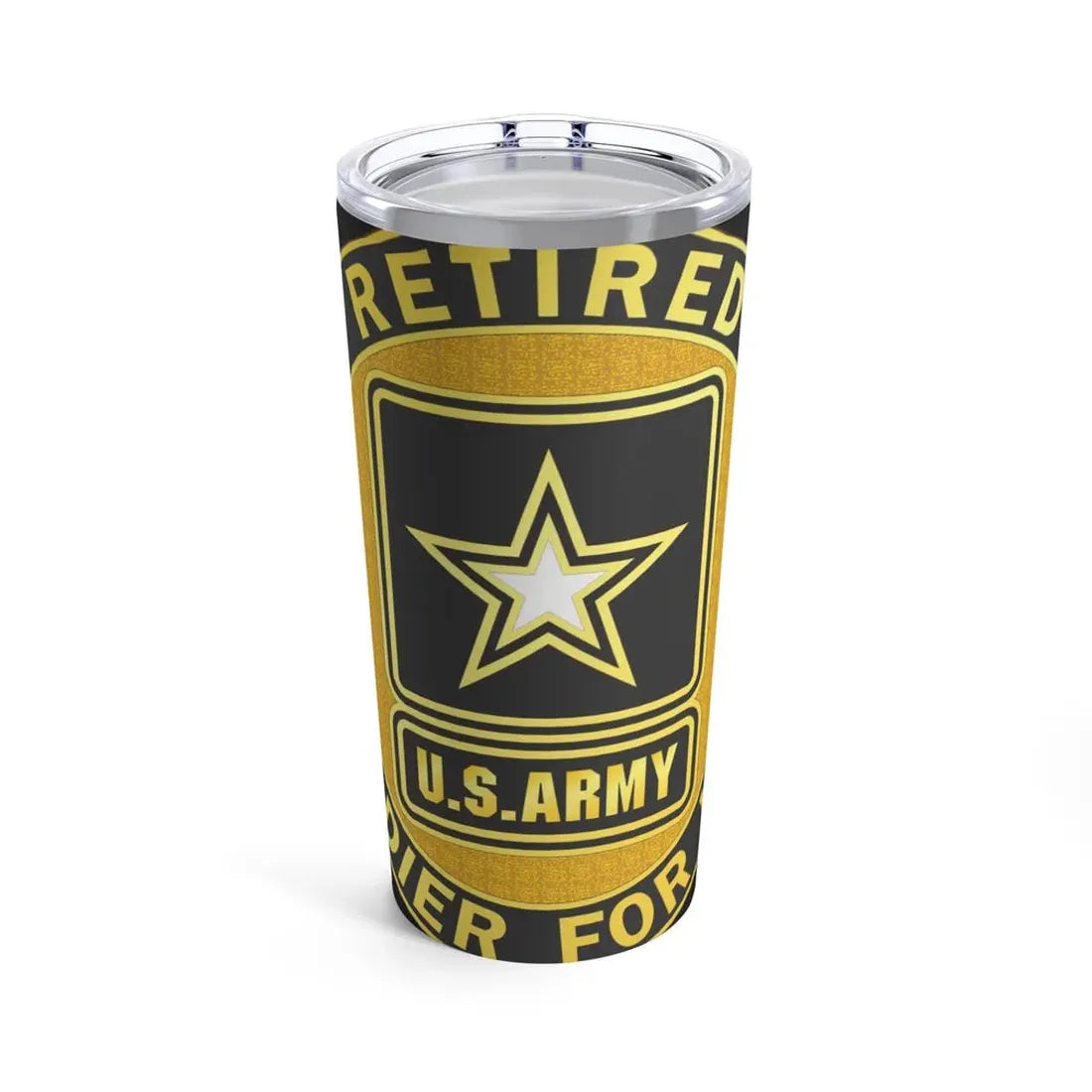 Retired Service Identification Badge (U.S. Army) Tumbler 20oz 20oz - Go Mug Yourself