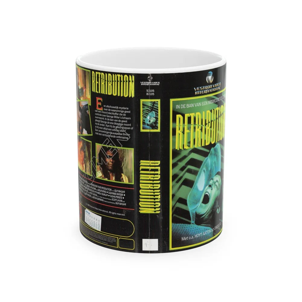 RETRIBUTION VESTRON VIDEO INTERNATIONAL 2 (VHS COVER) - White Coffee Mug-11oz-Go Mug Yourself