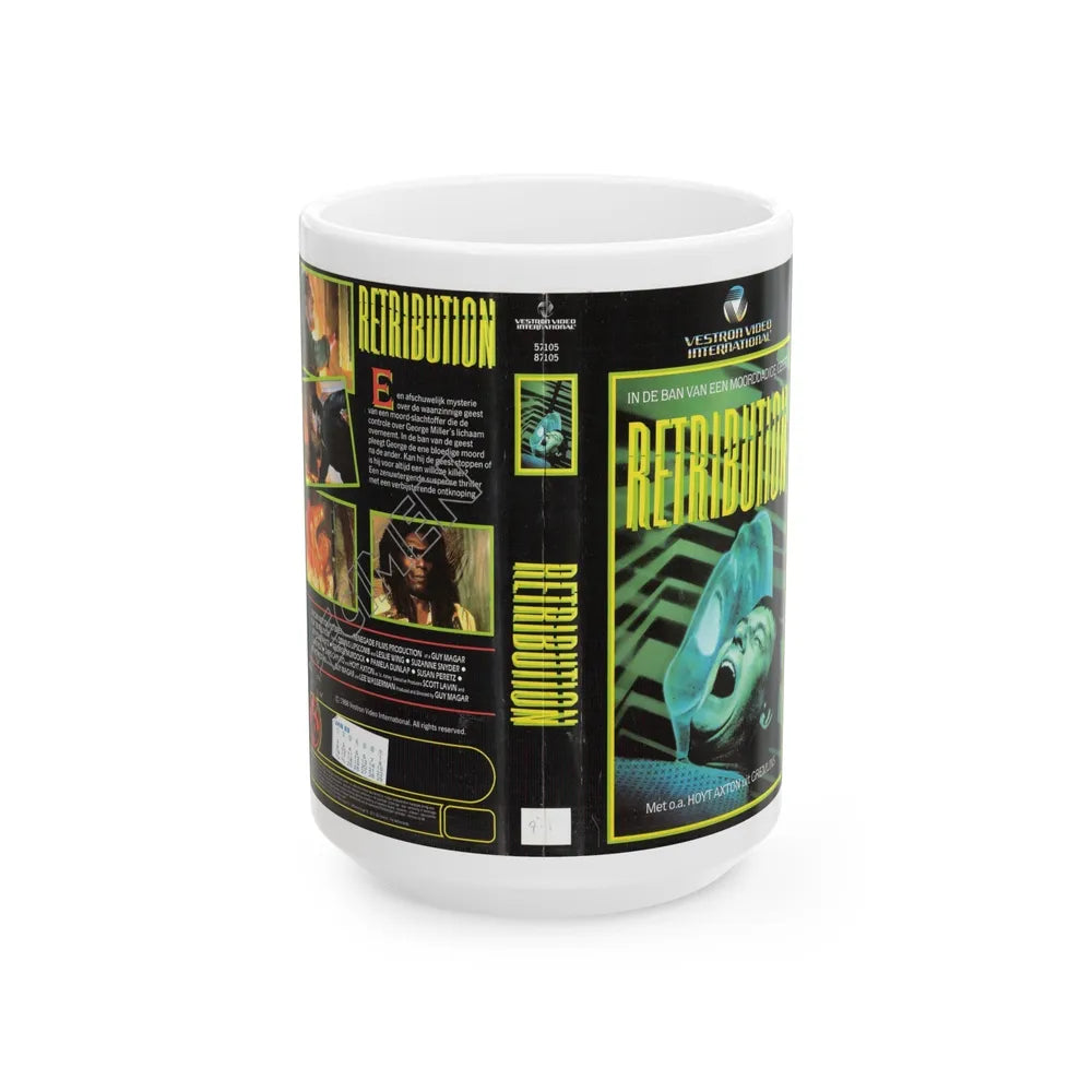 RETRIBUTION VESTRON VIDEO INTERNATIONAL 2 (VHS COVER) - White Coffee Mug-15oz-Go Mug Yourself