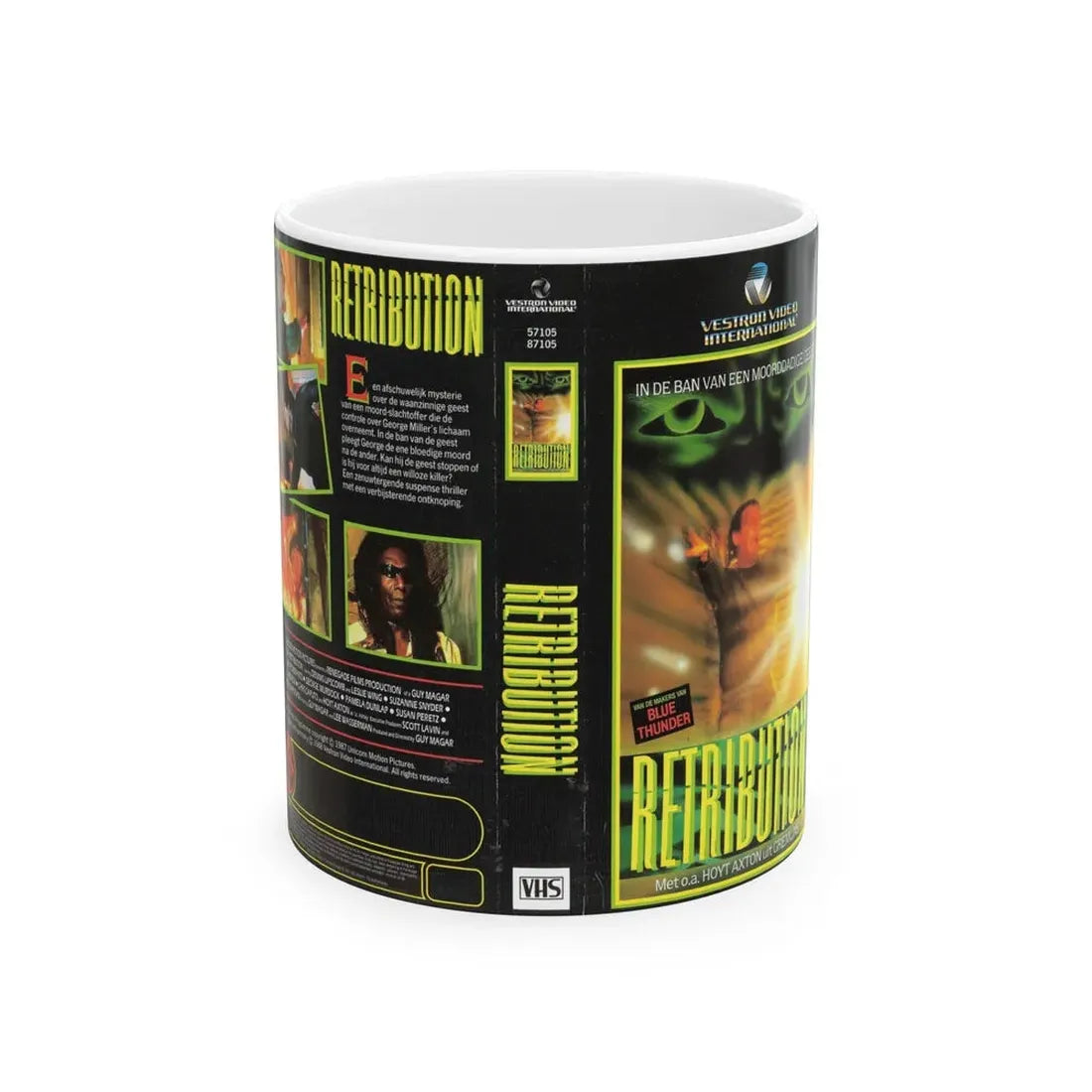 RETRIBUTION VESTRON VIDEO INTERNATIONAL 3 (VHS COVER) - White Coffee Mug 11oz - Go Mug Yourself