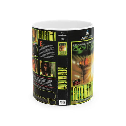 RETRIBUTION VESTRON VIDEO INTERNATIONAL 3 (VHS COVER) - White Coffee Mug 11oz - Go Mug Yourself
