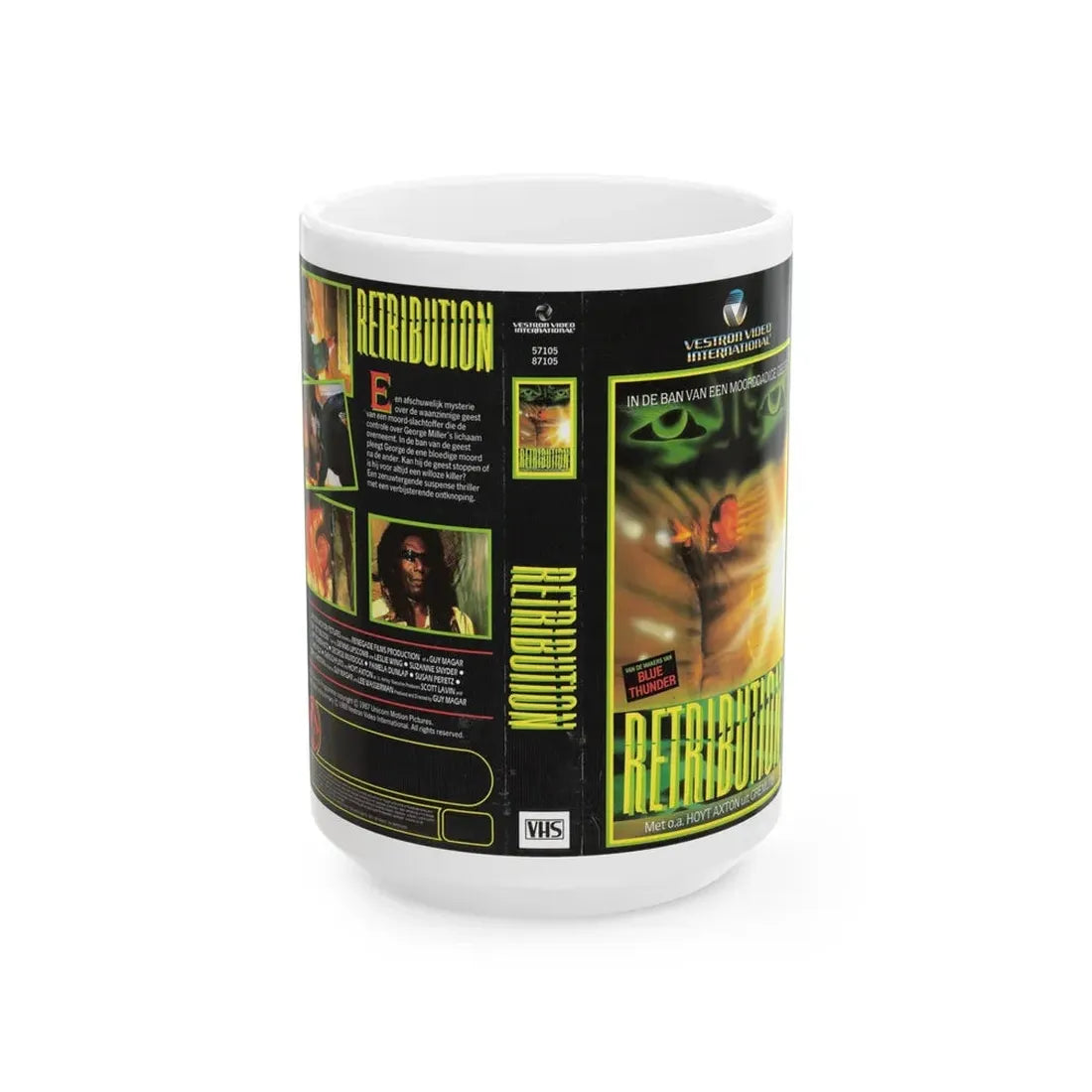 RETRIBUTION VESTRON VIDEO INTERNATIONAL 3 (VHS COVER) - White Coffee Mug 15oz - Go Mug Yourself