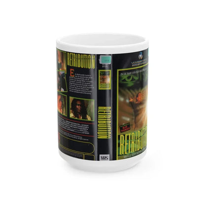RETRIBUTION VESTRON VIDEO INTERNATIONAL (VHS COVER) - White Coffee Mug 15oz - Go Mug Yourself