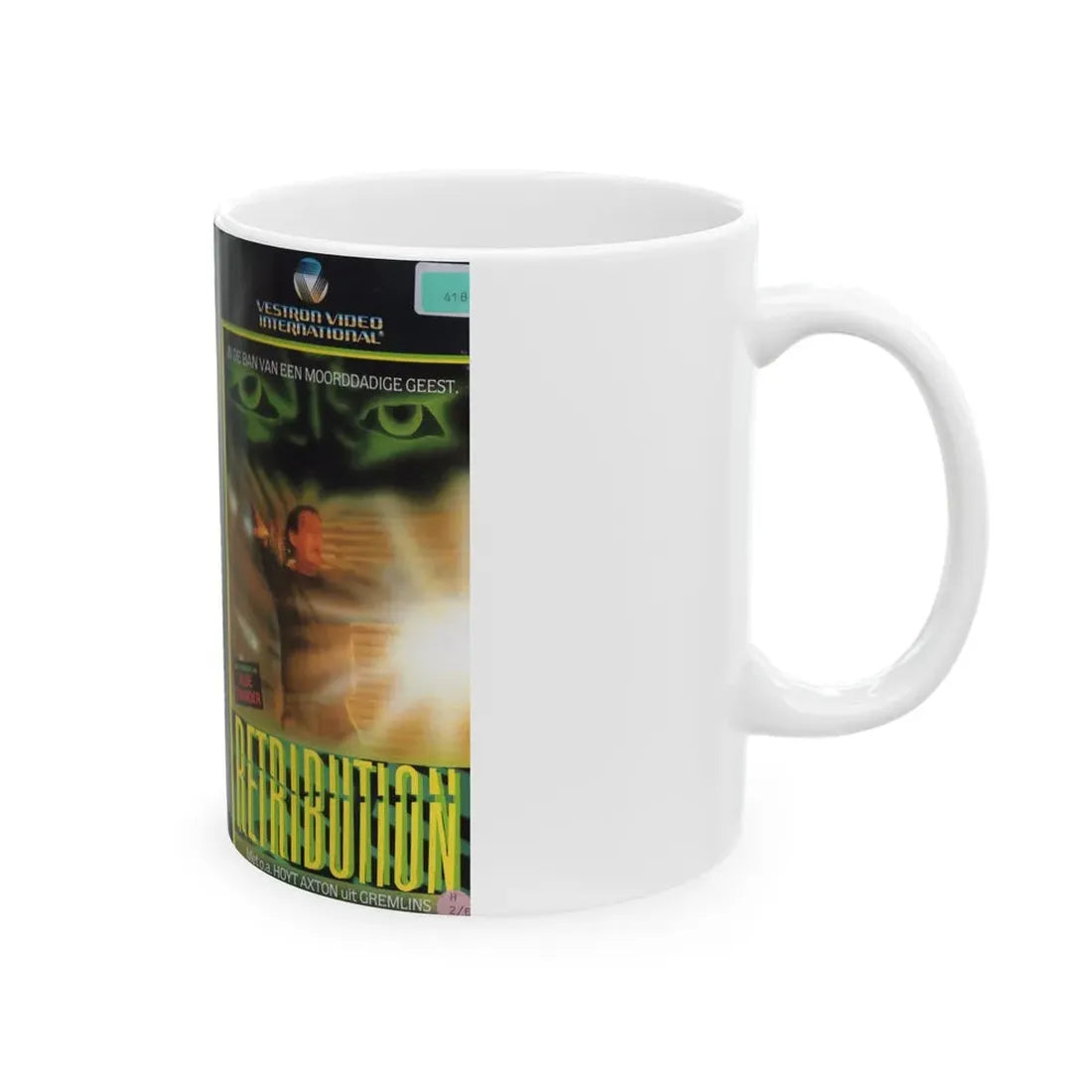 RETRIBUTION VESTRON VIDEO INTERNATIONAL (VHS COVER) - White Coffee Mug - Go Mug Yourself
