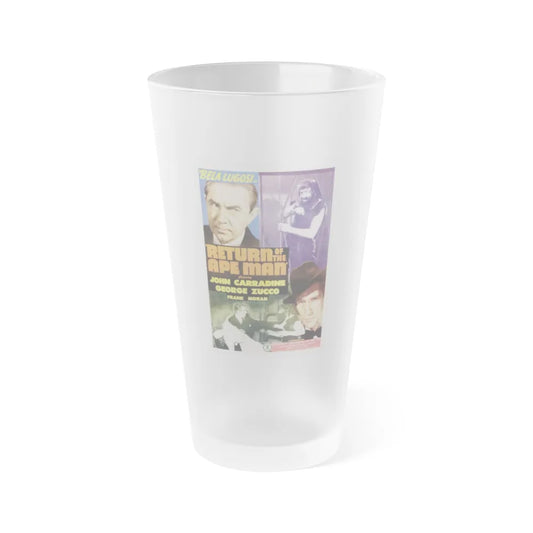 RETURN OF THE APE MAN 1944 Movie Poster - Frosted Pint Glass 16oz-16oz-Frosted-Go Mug Yourself