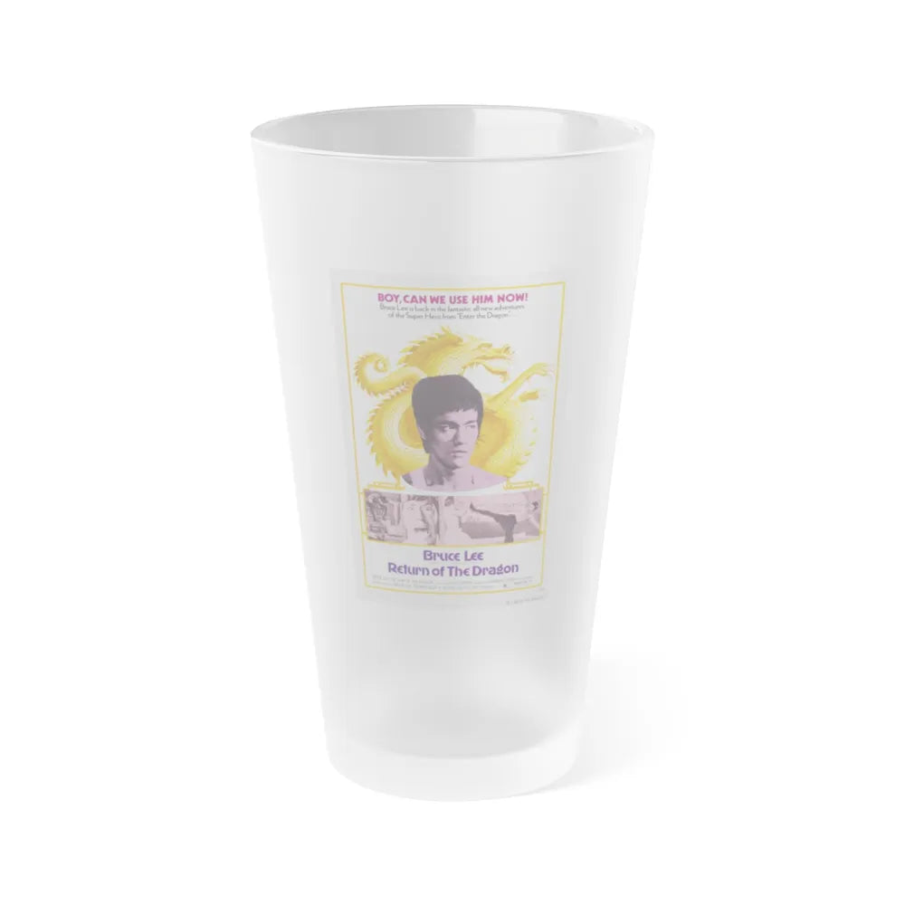 RETURN OF THE DRAGON 1974 Movie Poster - Frosted Pint Glass 16oz-16oz-Frosted-Go Mug Yourself