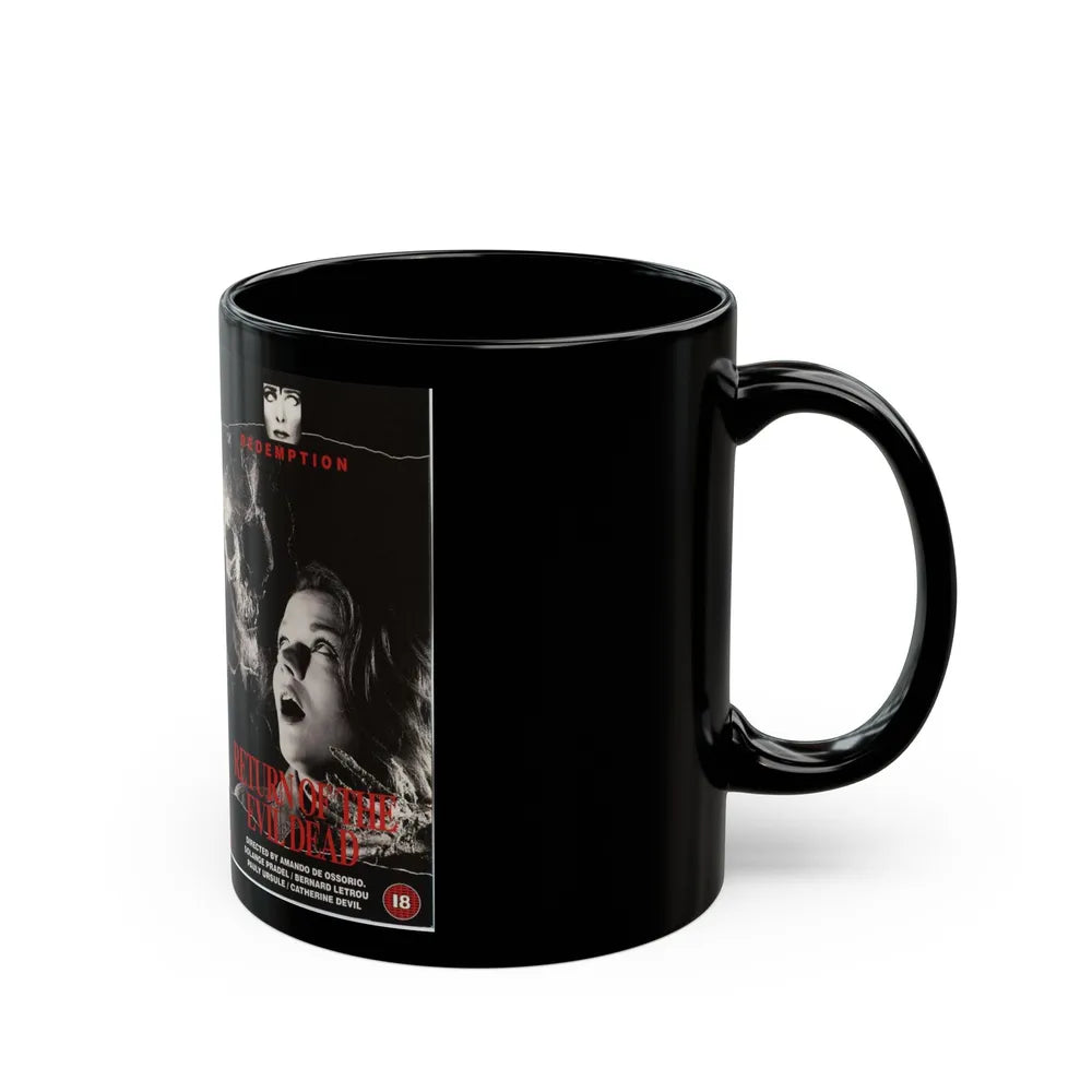 RETURN OF THE EVIL DEAD REDEMPTION VIDEO (VHS COVER) - Black Coffee Mug-Go Mug Yourself