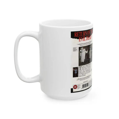RETURN OF THE EVIL DEAD REDEMPTION VIDEO (VHS COVER) - White Coffee Mug - Go Mug Yourself