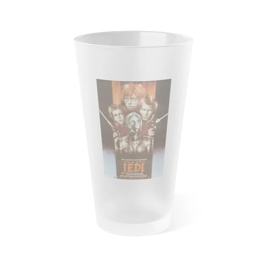 RETURN OF THE JEDI (POLISH 2) 1983 Movie Poster - Frosted Pint Glass 16oz-16oz-Frosted-Go Mug Yourself