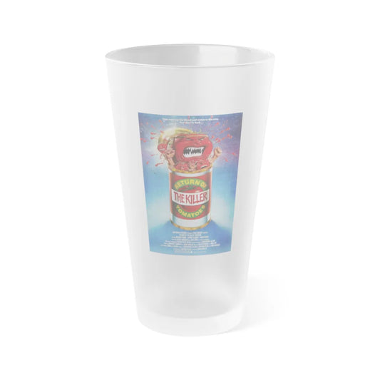 RETURN OF THE KILLER TOMATOES 1988 Movie Poster - Frosted Pint Glass 16oz-Go Mug Yourself