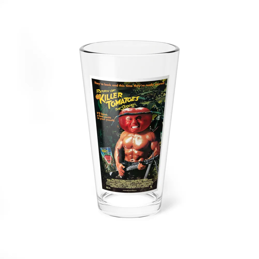 RETURN OF THE KILLER TOMATOES (2) 1988 Movie Poster - Pint Glass 16oz-16oz-Go Mug Yourself