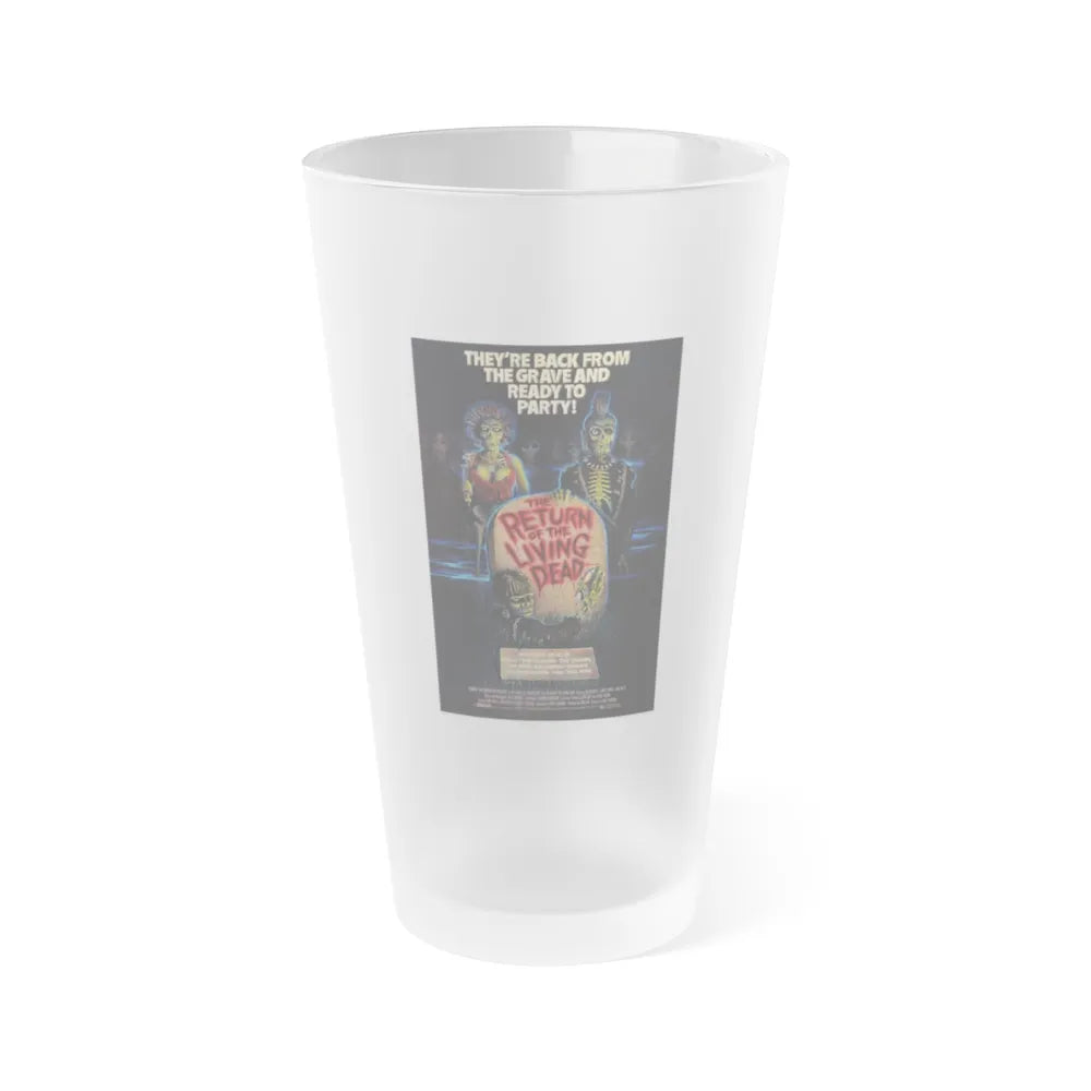 RETURN OF THE LIVING DEAD 1985 Movie Poster - Frosted Pint Glass 16oz-16oz-Frosted-Go Mug Yourself