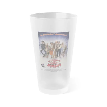 RETURN OF THE LIVING DEAD PART II (GERMAN) 1988 Movie Poster - Frosted Pint Glass 16oz Default Title - Go Mug Yourself