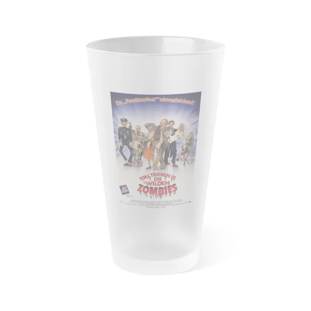 RETURN OF THE LIVING DEAD PART II (GERMAN) 1988 Movie Poster - Frosted Pint Glass 16oz-Go Mug Yourself