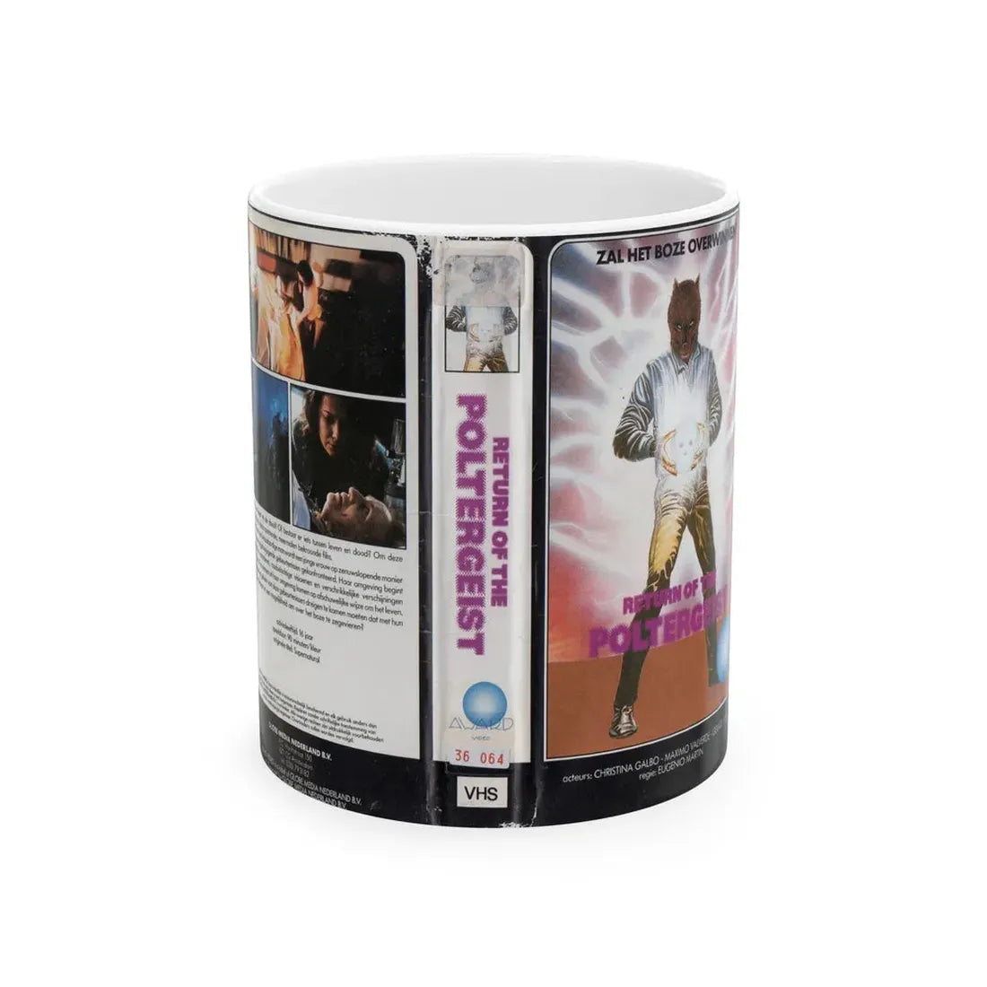 RETURN OF THE POLTERGEIST (VHS COVER) - White Coffee Mug 11oz - Go Mug Yourself