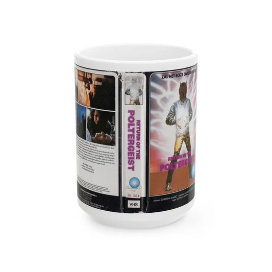 RETURN OF THE POLTERGEIST (VHS COVER) - White Coffee Mug 15oz - Go Mug Yourself