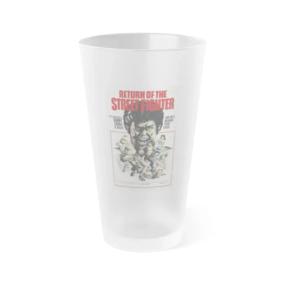RETURN OF THE STREETFIGHTER 1974 Movie Poster - Frosted Pint Glass 16oz 16oz Frosted - Go Mug Yourself