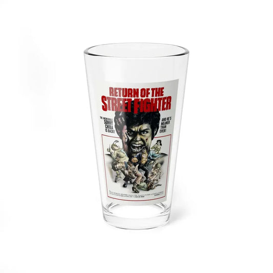 RETURN OF THE STREETFIGHTER 1974 Movie Poster - Pint Glass 16oz 16oz - Go Mug Yourself