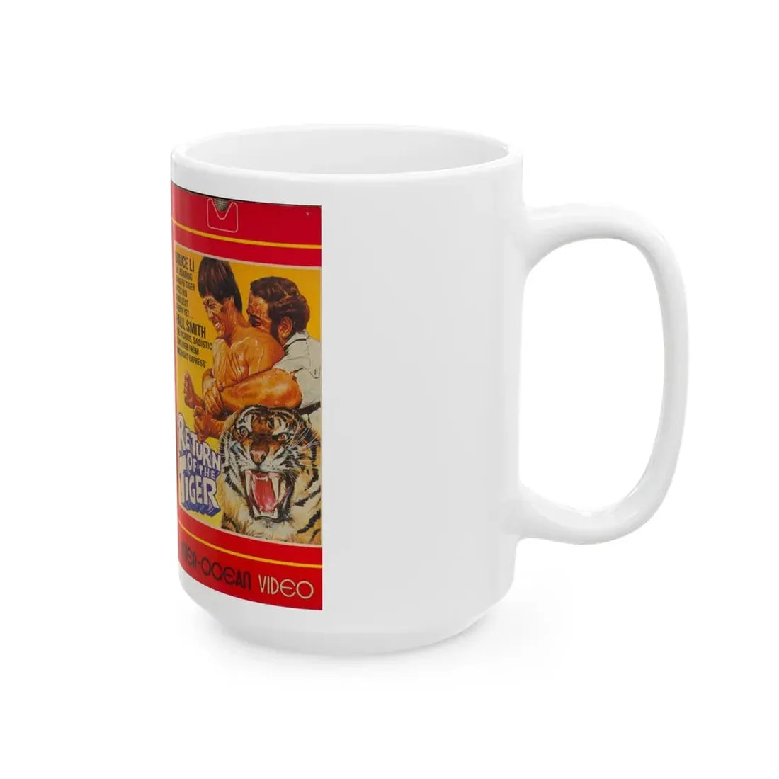 RETURN OF THE TIGER (VHS COVER) - White Coffee Mug - Go Mug Yourself