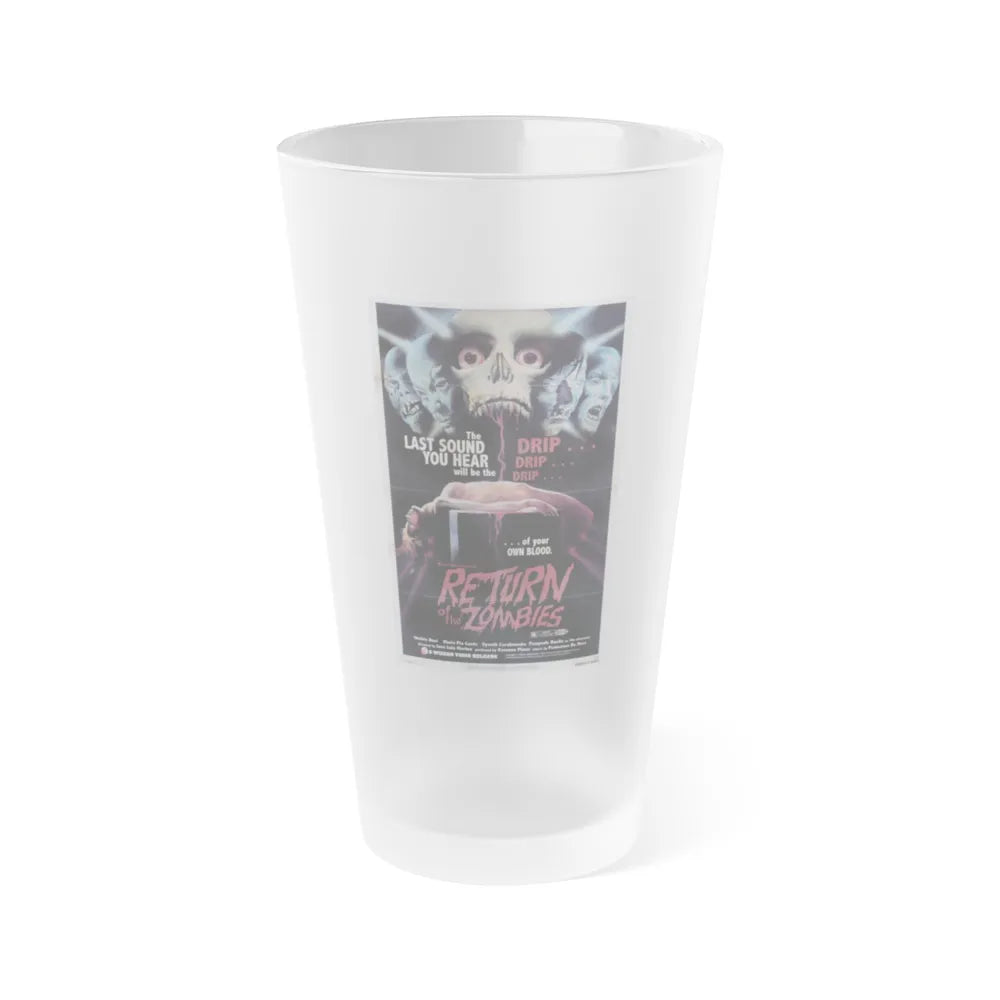 RETURN OF THE ZOMBIES (THE HANGING WOMAN) 1973 Movie Poster - Frosted Pint Glass 16oz-16oz-Frosted-Go Mug Yourself