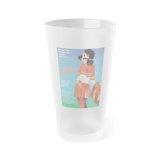 RETURN TO HORROR HIGH (DANISH) 1987 Movie Poster - Frosted Pint Glass 16oz-16oz-Frosted-Go Mug Yourself