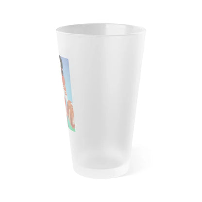 RETURN TO HORROR HIGH (DANISH) 1987 Movie Poster - Frosted Pint Glass 16oz-Go Mug Yourself